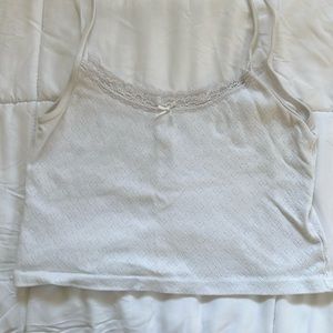 Brandy Melville heart eyelet tank